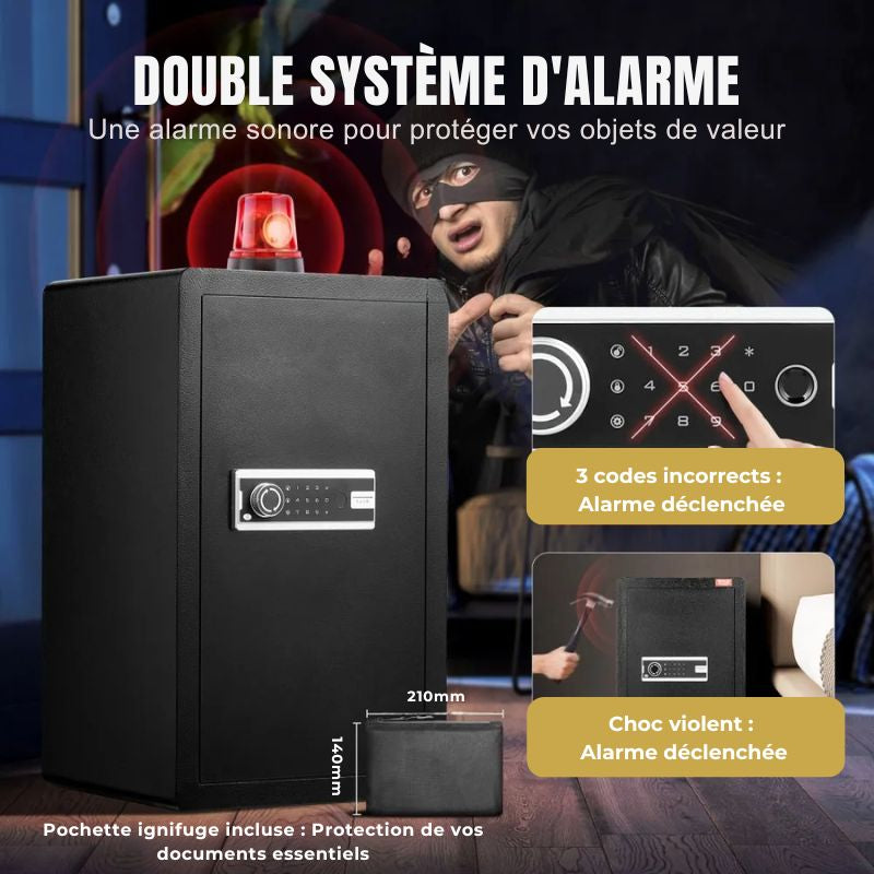 Hestia Safe KRONOS II – Coffre-Fort Compartiment Privatif Code & Clé (113L)