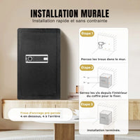 Hestia Safe KRONOS II – Coffre-Fort Compartiment Privatif Code & Clé (113L)