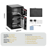 Hestia Safe KRONOS V – Coffre-Fort Colonne XXL 2 Portes Indépendantes Code & Clé (204L)
